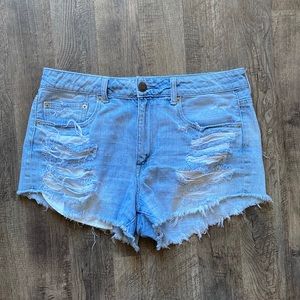 Hi-Rise Distressed Festival Shorts